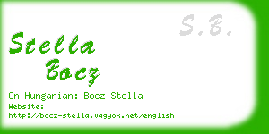 stella bocz business card